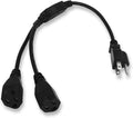 KUNCAN Power Cord Extension Y Splitter by KUNCAN