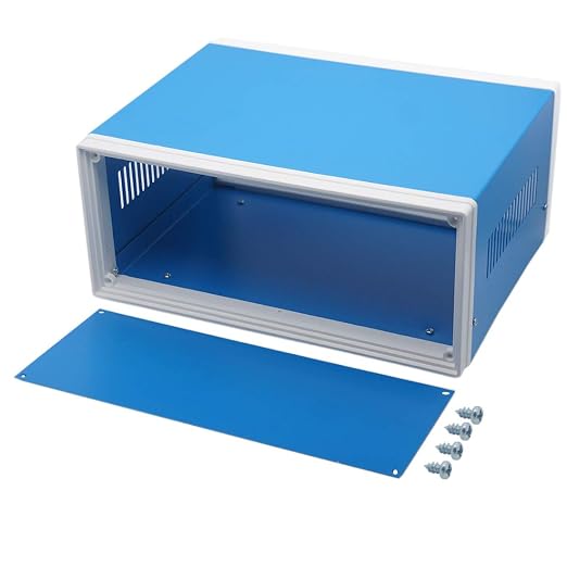 Zulkit Junction Box Blue Metal Project Box DIY Electric Enclosure Case by Zulkit