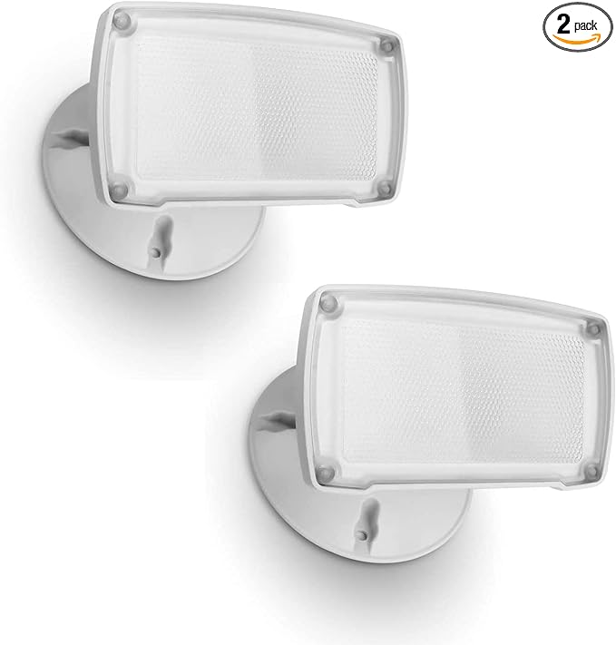 LUTEC 2 Packs 14W LED Flood Light Outdoor, 1300LM 5000K Single-Head Floodlight by LUTEC