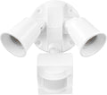 Globe Electric 17000269 110-Degree 240 W Twin Head White Hardwired Motion by GlobeElectric