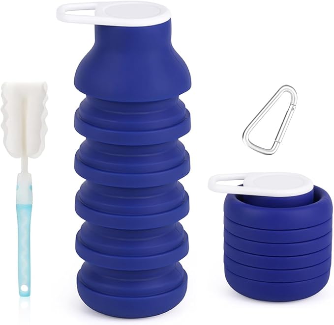 Collapsible Silicone Water Bottle 20oz by BMLFOH