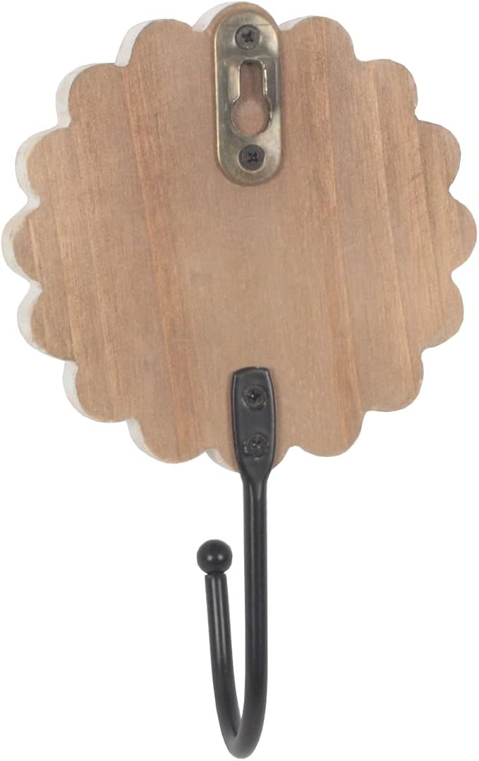dwellington Distress Wood Flower Coat Hooks - Image 4