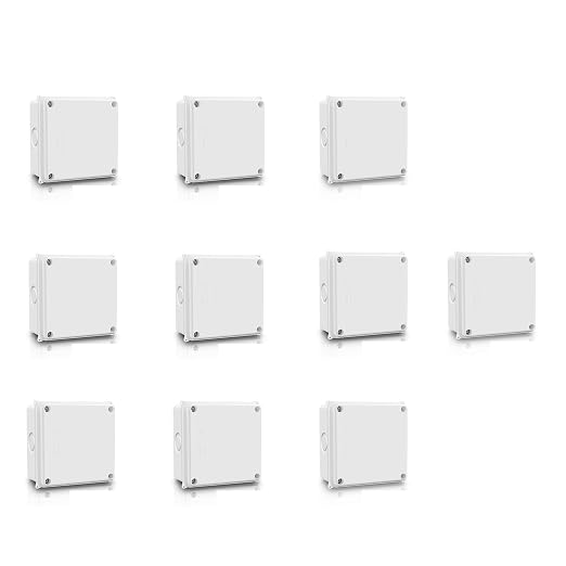NineLeaf White Junction Box, IP65 Waterproof ABS Plastic Electrical Enclosure by NineLeaf