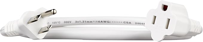 Amazon Basics Extension Cord, 3 Ft, 3-Prong Outlet Extender, Indoor Use by AmazonBasics