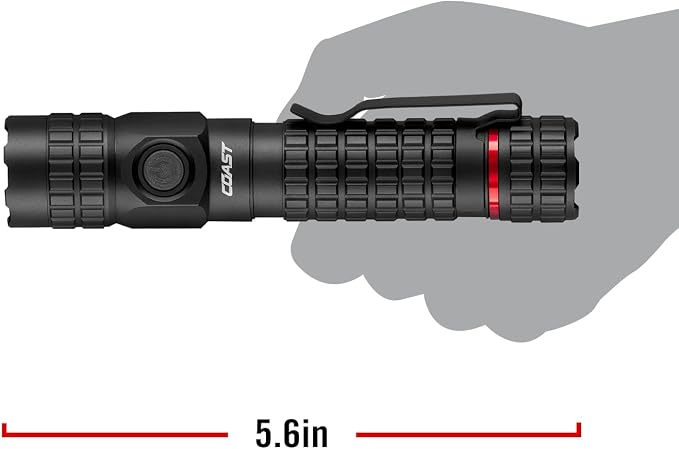 Coast PX200R 2000 Lumen Rechargeable LED Flashlight, Twist Focus, 2-Position - Image 10