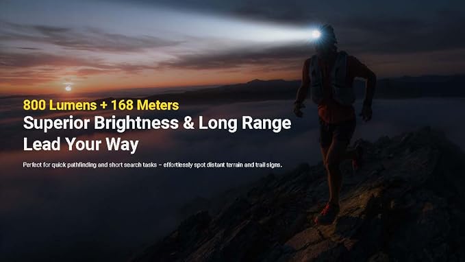 Nitecore UT27 MCT Pro 800 Lumen Running Headlamp USB-C Rechargeable Dual Power - Image 3