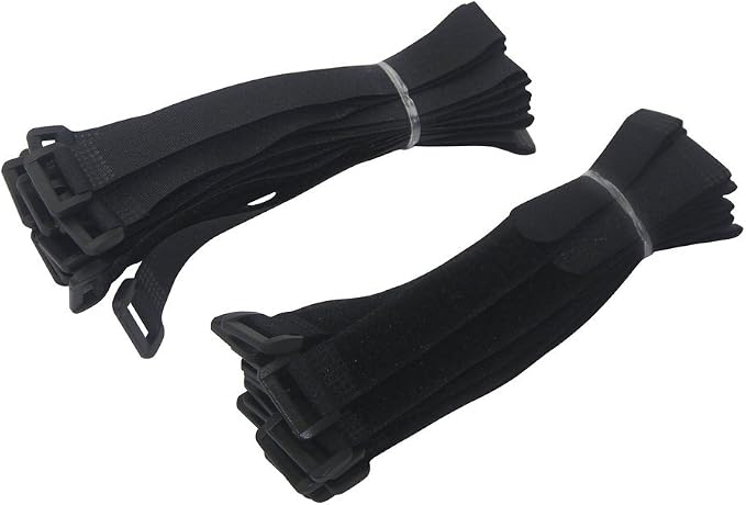 YiwerDer 8 Inch Hook and Loop Straps Reusable Fastening Cable Strap, Durable - Image 4