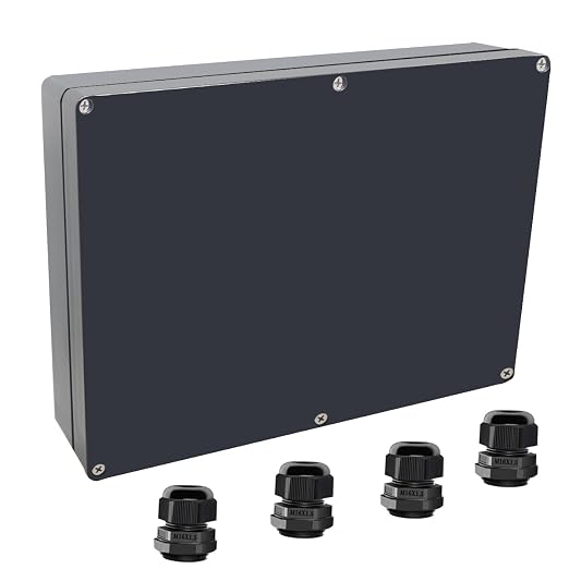 Junction Box IP65 Waterproof ABS Plastic Electrical Project Case Power Junction by Otdorpatio