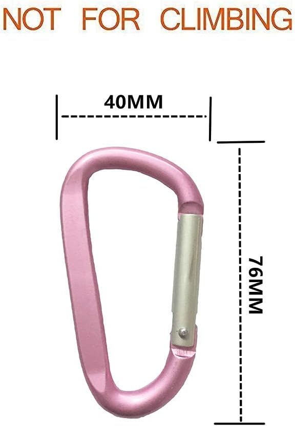 LESHIRY Large Carabiners Keychain 3" Aluminum D Shape Premium Durable D-Ring - Image 2