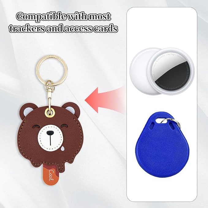 Leather Keychain Case Holder Compatible - Image 4