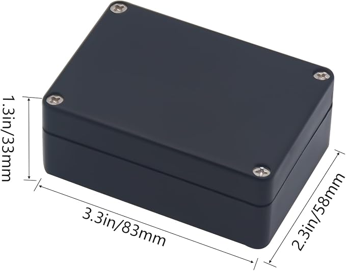 Project Box IP65 Waterproof Junction Box ABS Plastic Black Electrical Boxes DIY - Image 2
