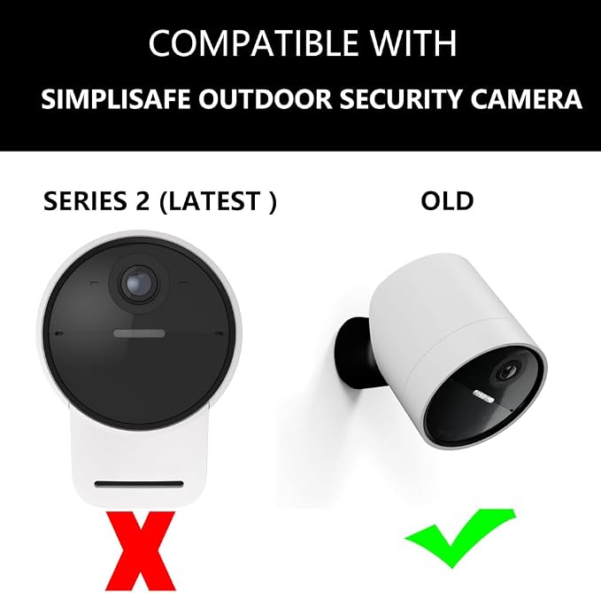 Teccle Metal Wall Mount for SimpliSafe Outdoor Camera, 360 Degree Adjustment - Image 2