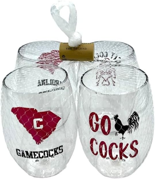 Wine-Oh! Set of 4 Shatterproof Designer 16 oz Plastic Wine Glasses MADE in the - Image 2
