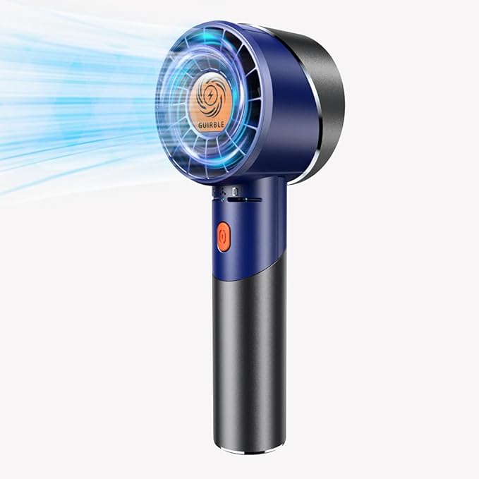 Handheld Fan, Portable Turbo Fan, Powerful Personal Fan, USB Rechargeable Mini by Guirble