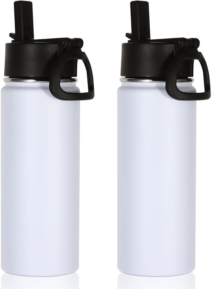 Volhoply 18oz Insulated Water Bottle Bulk 2 Pack, Kids Stainless Steel Water by LiveFully%EF%BC%8CDrinkFreely%E2%80%94KeepGoingwithVolhoply%EF%BC%81