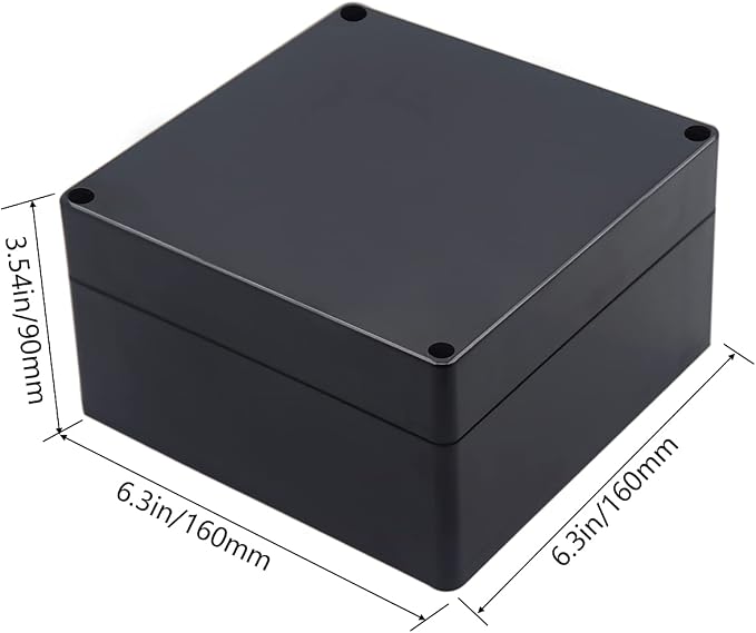 Project Box IP65 Waterproof Junction Box ABS Plastic Black Electrical Boxes DIY - Image 2