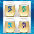 Set of 4 Shatterproof Designer 16 oz Plastic Wine Glasses MADE in the USA by Unknown