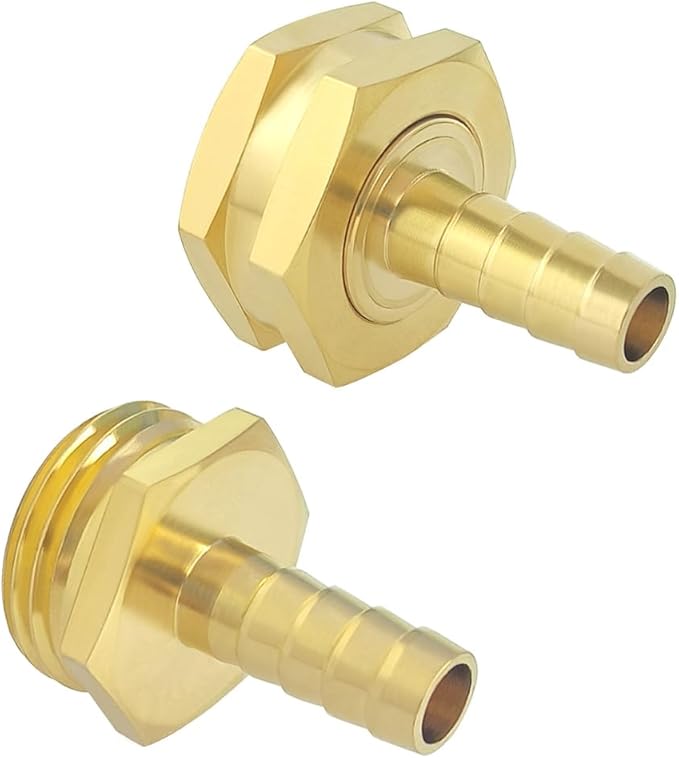 Hooshing 1/4" Garden Hose Repair Kit Male and Female Brass Hose Mender End - Image 3