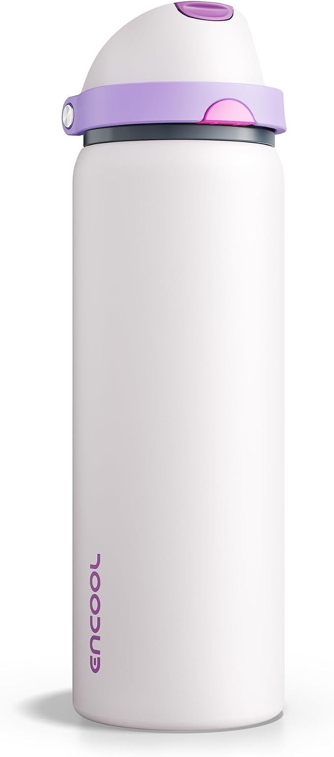 Insulated Water Bottle with Straw by ENCOOL