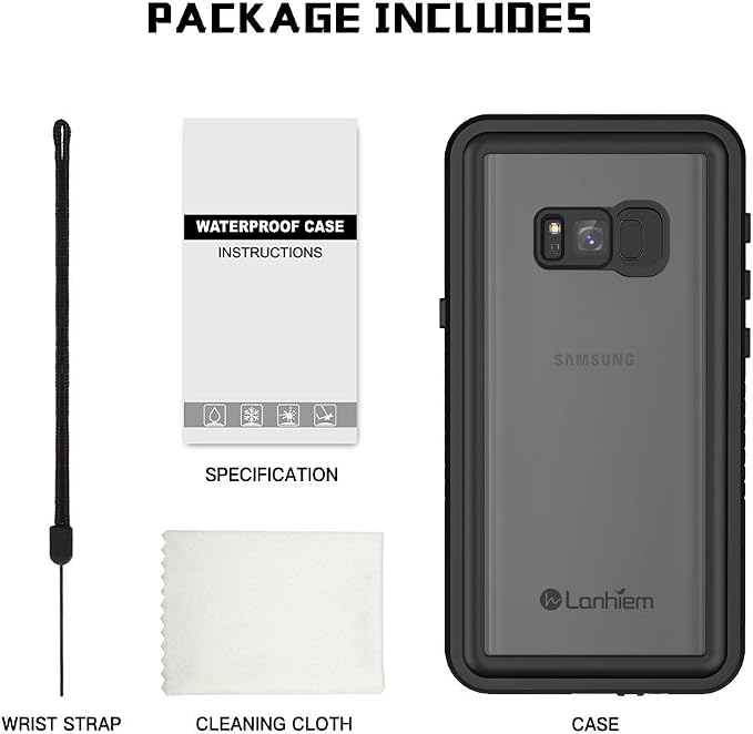 Lanhiem for Samsung Galaxy S8+ Plus Case, IP68 Waterproof Dustproof Case - Image 8