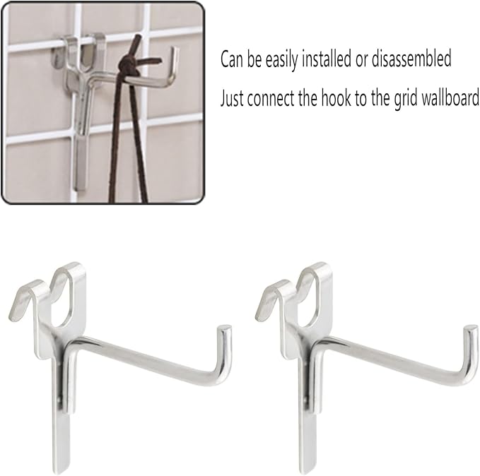4PCS Mesh Storage Hooks Stainless Steel Multi Purpose Organization Hooks - Image 4