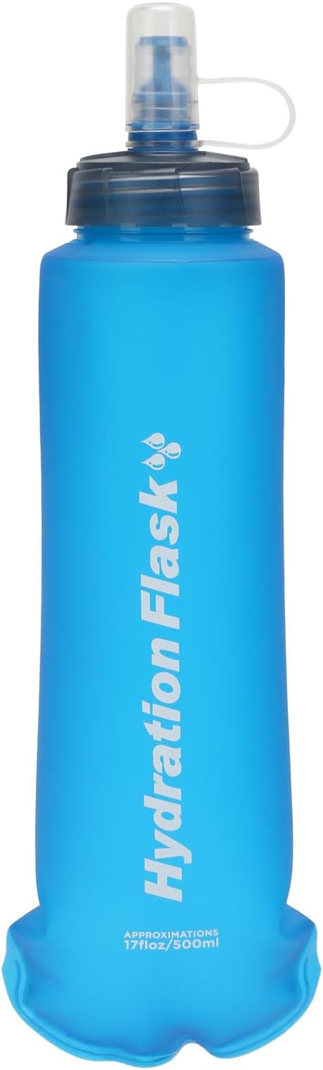 Azarxis TPU Soft Flask Collapsible Water Bottle Running Folding Gel Water by DesignedforOutdoorSports