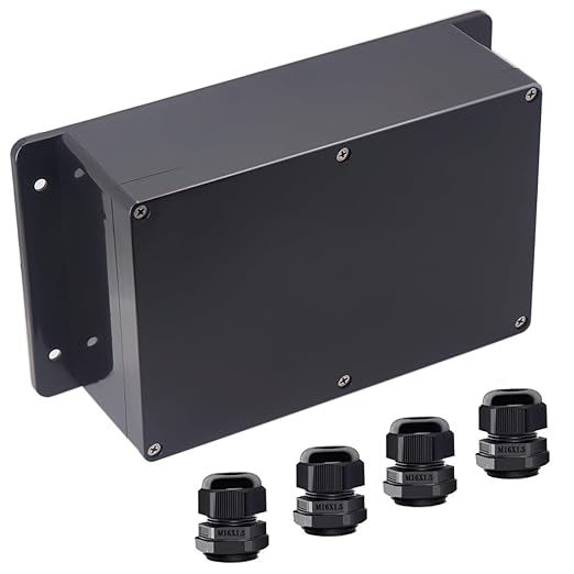 Junction Box IP65 Waterproof ABS Plastic Electrical Project Case Power Junction by Otdorpatio