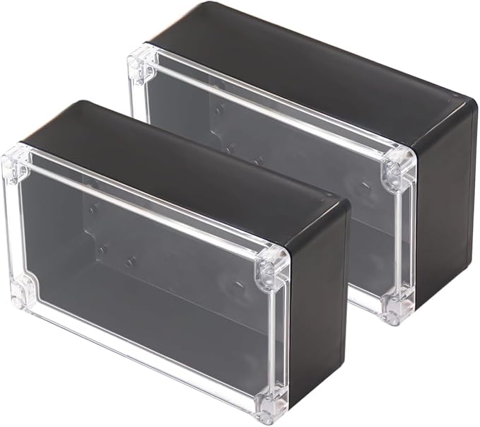 Project Box IP65 Waterproof Junction Box ABS Plastic Black Electrical Boxes DIY by Otdorpatio
