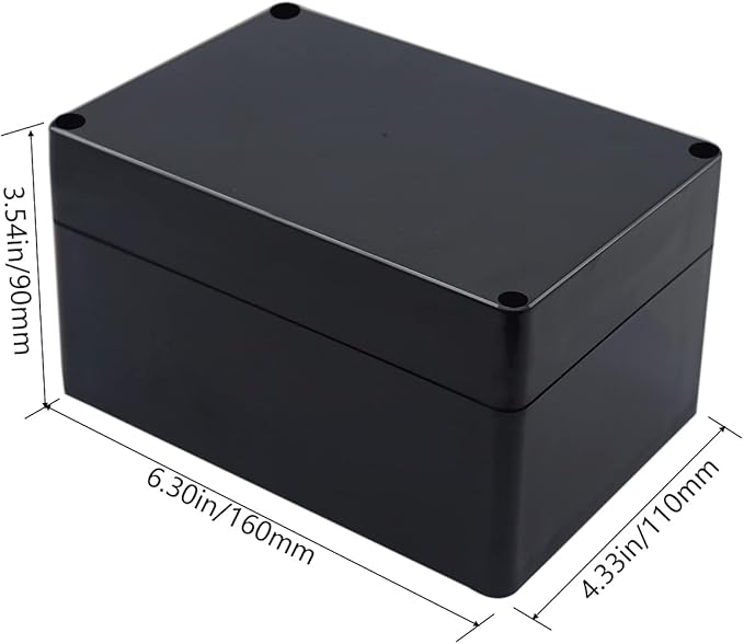 Project Box IP65 Waterproof Junction Box ABS Plastic Black Electrical Boxes DIY - Image 2