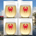 Set of 4 Shatterproof Designer 16 oz Plastic Wine Glasses MADE in the USA by Unknown