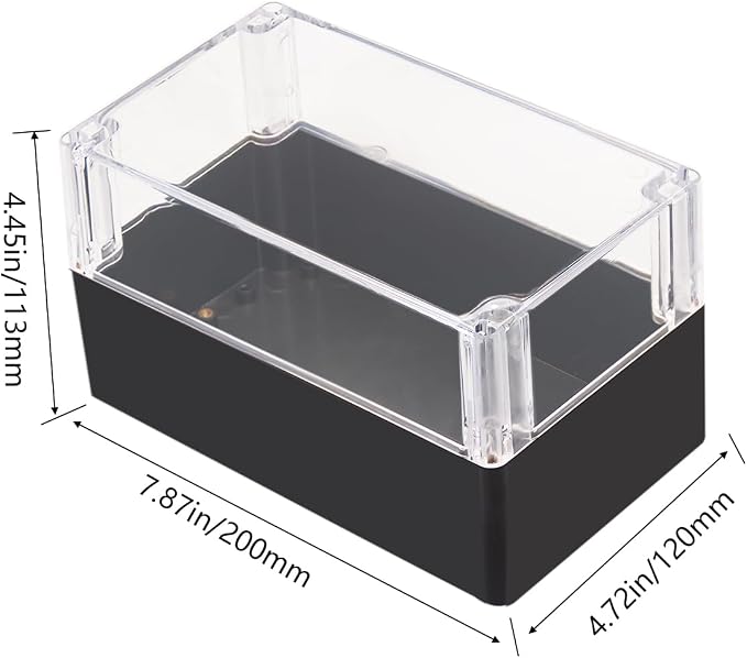 Project Box IP65 Waterproof Junction Box ABS Plastic Black Electrical Boxes DIY - Image 2