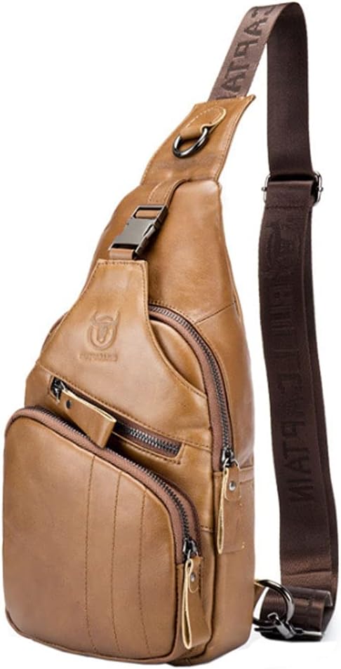 Hebetag Leather Sling Bag Crossbody Backpack - Image 3