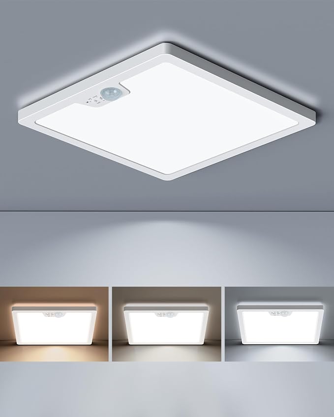 Annaror 12in Motion Sensor Ceiling Light Wired, 3000K 4000K 5000K Selectable by Annaror