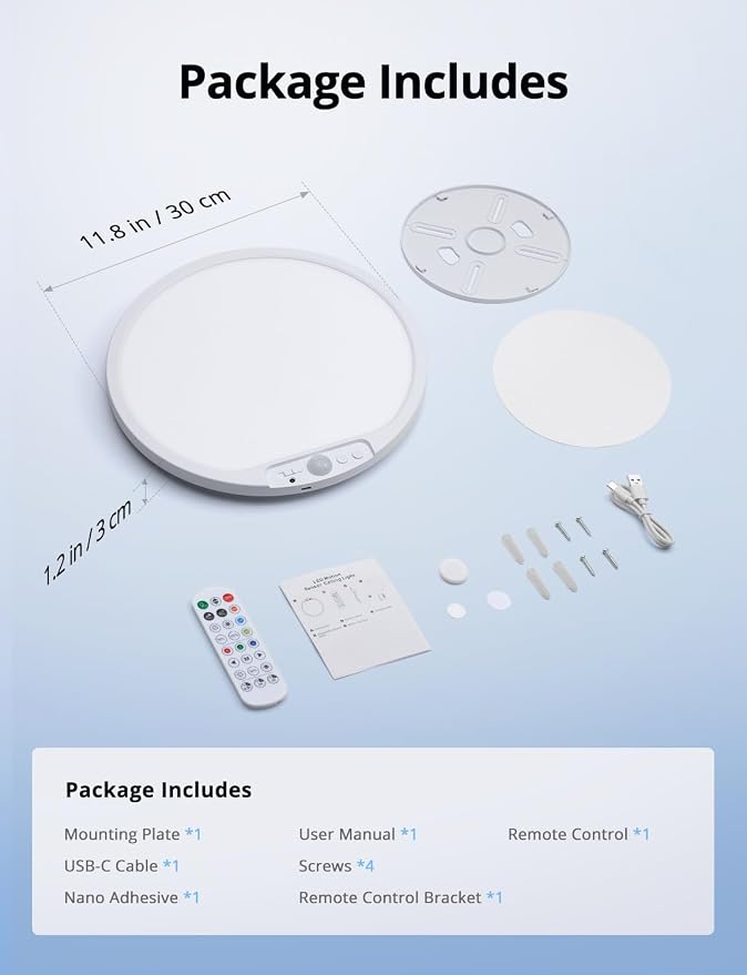 Combuh Rechargeable Battery Operated Ceiling Light - Image 8