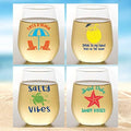 Set of 4 Shatterproof Designer 16 oz Plastic Wine Glasses MADE in the USA by Unknown