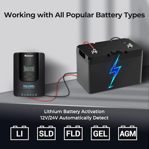 Renogy Solar Charge Controller Rover 40A 12V24V Auto Parameter DC Input MPPT - Image 5