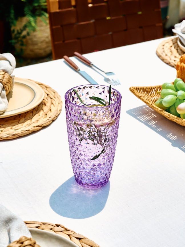 BELLAFORTE Shatterproof Tritan Plastic Tall Tumbler, 19oz Drinking Glasses Set - Image 8
