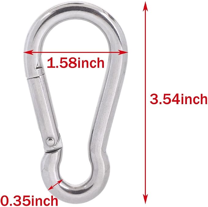 PROND Carabiner Clip, Heavy Duty Carabiner Clips, 316 Stainless Steel Carabiner - Image 5