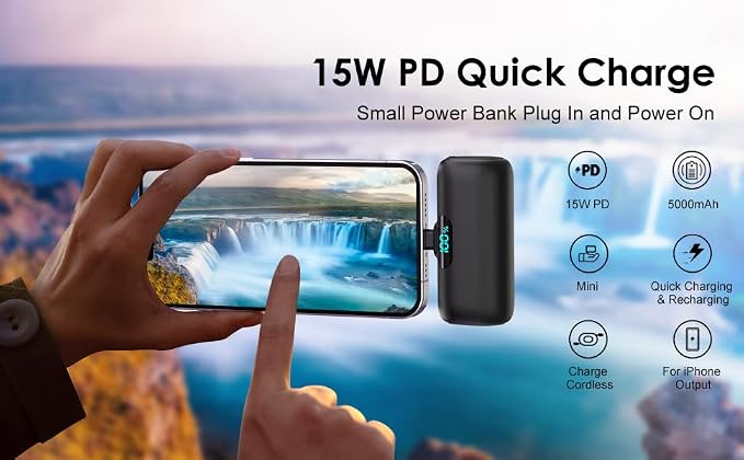 Mini Portable Charger for iPhone 14/13 Series, Upgraded 5000mAh PD Fast - Image 8