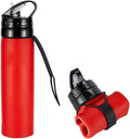 Collapsible Water Bottles 20oz, Odorless BPA-Free Silicone, Leak-Proof Foldable by VadoWorld