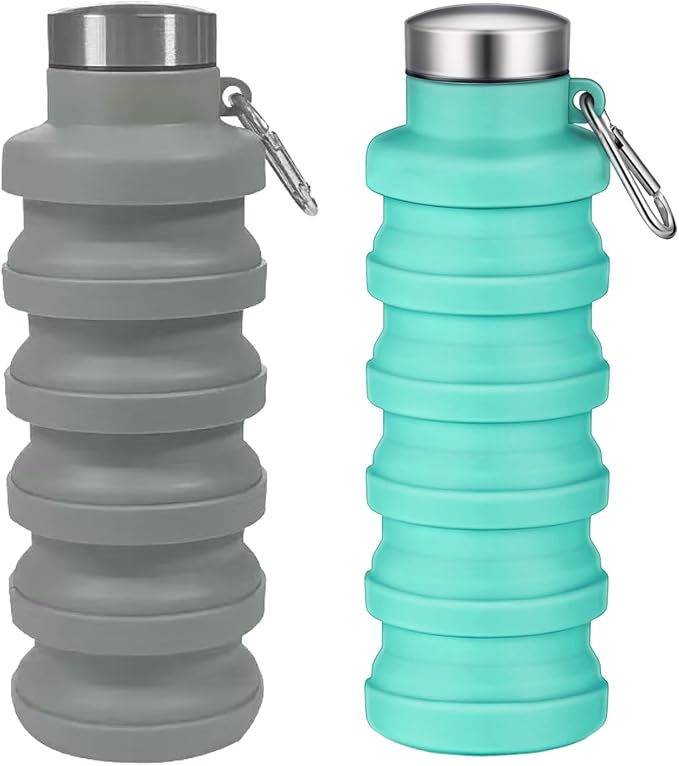Collapsible Water Bottles, 16oz Capacity Portable Reusable Silicone Water Bottle by Unknown