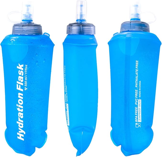 Azarxis TPU Soft Flask Collapsible Water Bottles BPA-Free 250ml 350ml 500ml - Image 6
