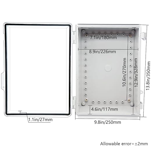 Zulkit Junction Box IP67 Waterproof Electrical Box Hinged Clear Cover Stainless - Image 6