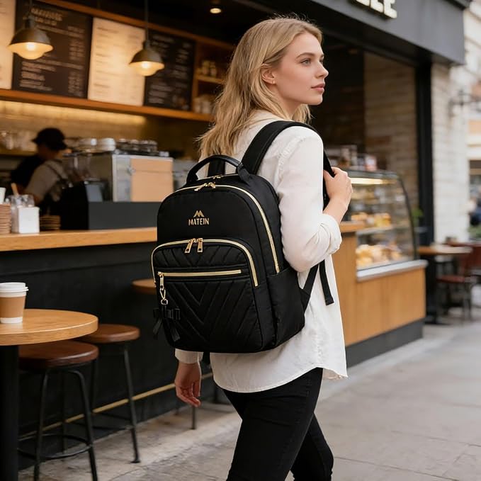 MATEIN Backpack Purse for Women, 15.6 inch Cute Stylish Waterproof Backpack - Image 10