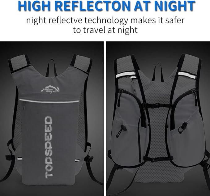 INOXTO Running Hydration Vest Backpack, Lightweight Insulated Pack - Image 5
