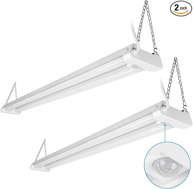 LEONLITE Motion Sensor 4FT LED Utility Shop Light, 40W Plug in Linkable Light by LEONLITE