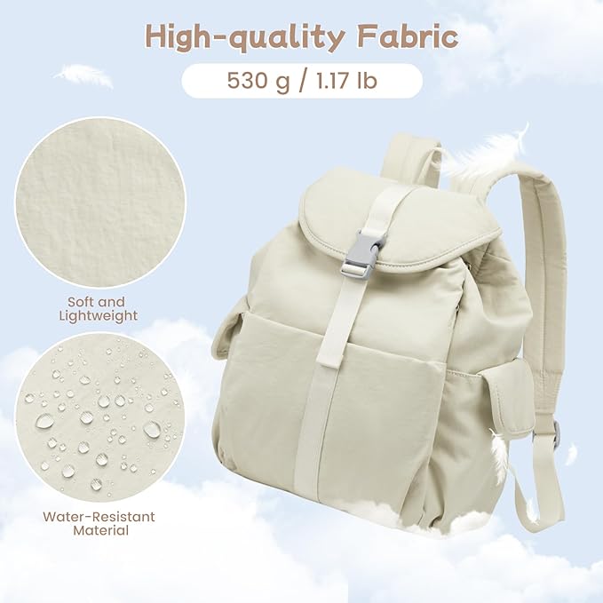 G4Free Small Backpack for Women, Nylon Casual Daypack for Work Travel Campus - Image 4
