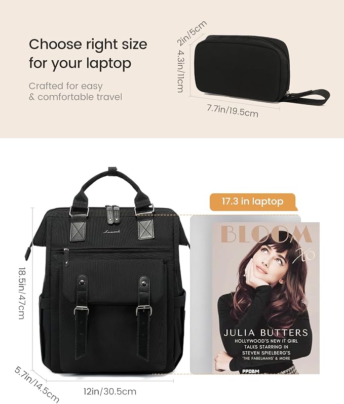 LOVEVOOK Laptop Backpack for Women Work Travel Commuter Backpack Business - Image 7