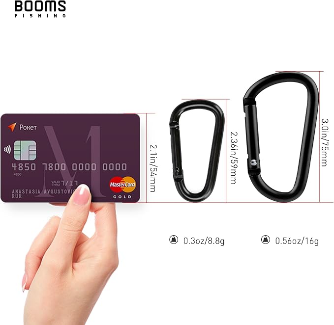 Booms Fishing CC2 Carabiner Clip, 2.3" Small Carabiner Keychain - Image 6