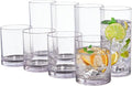 US Acrylic Classic Clear Plastic Reusable Drinking Glasses 12oz Rocks & 16oz by USAcrylic